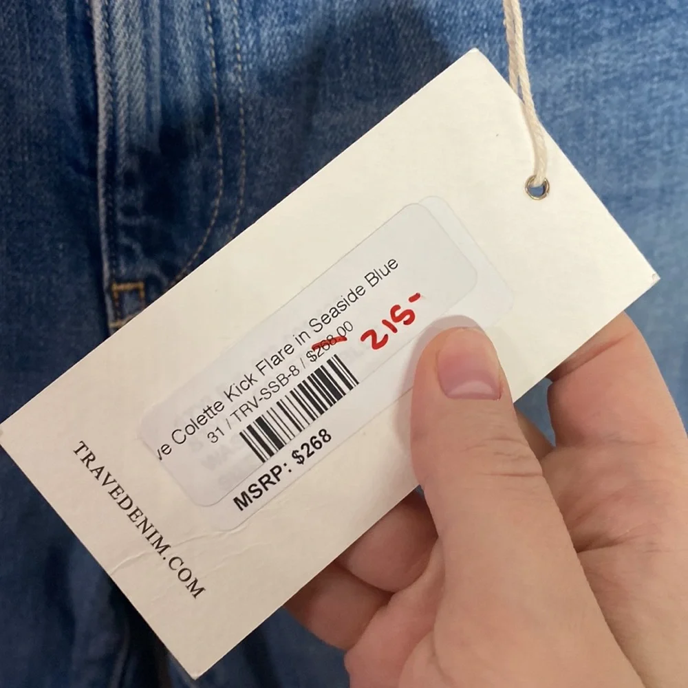 Trave Collette Kick Flare jeans in Seaside Blue size 31